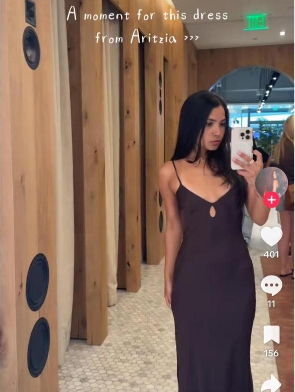 Aritzia Viral Duskfall Dress | rich mocha brown 🐻✨| Size M - Picture 4 of 7